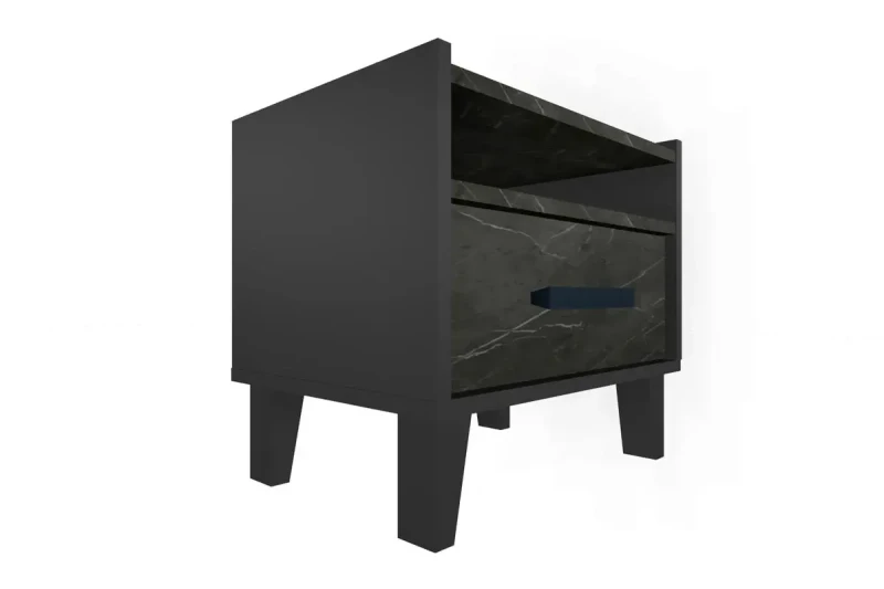 Тумба прикроватная Айрис 41 (Антрацит/Креатель) — Мебель-центр Озерцо