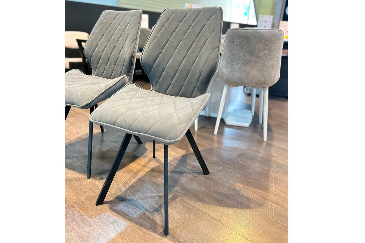 Стул Матэо (Черный муар/Микровелюр BRENDY Grey) - купить в Озерце