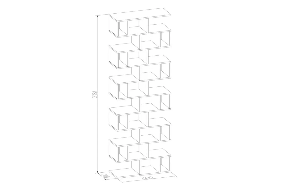 Стеллаж Румер макси Ясень Шимо светлый-Ясень Анкор Темный в мебель-центре Озерцо