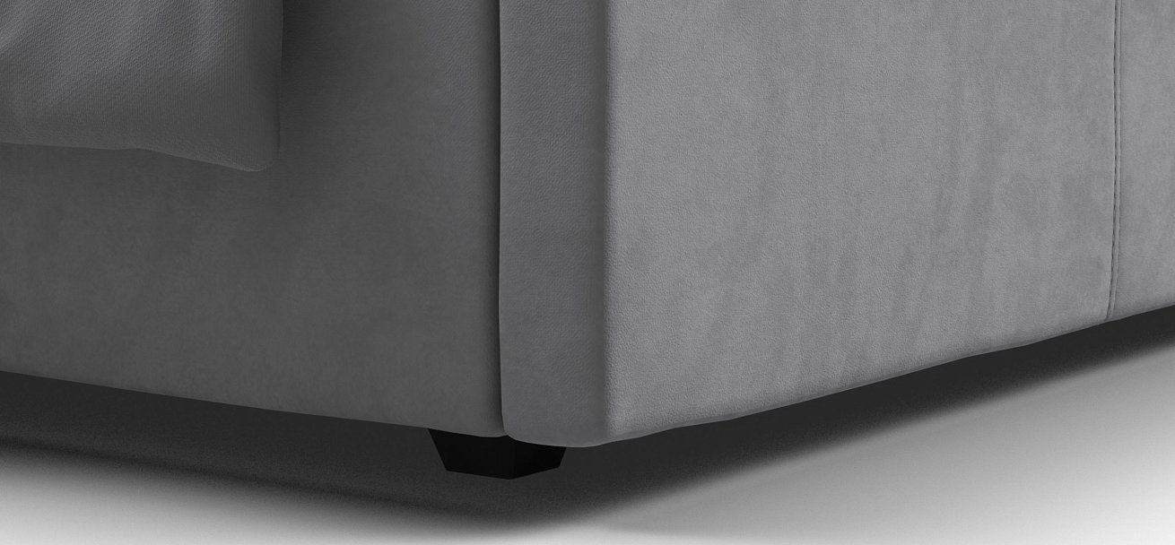 Кровать Белла 160*200 велюр Monolit сталь - купить в Озерце