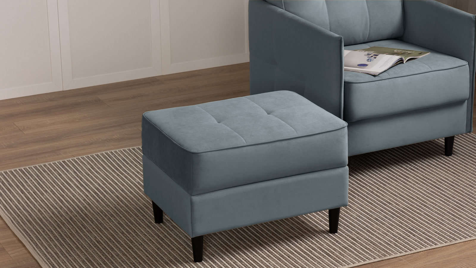 Пуф Amani Pro, Тк. Тк. Sky Velvet 18 53x68 — купить в Озерце