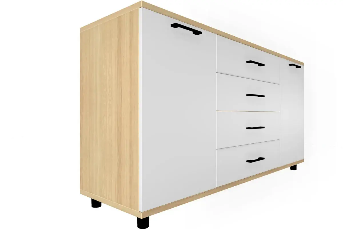 Спальня Грейс комплект 4 (Ясень Асахи/Белый Бриллиант Глянцевый) - купить в Озерце