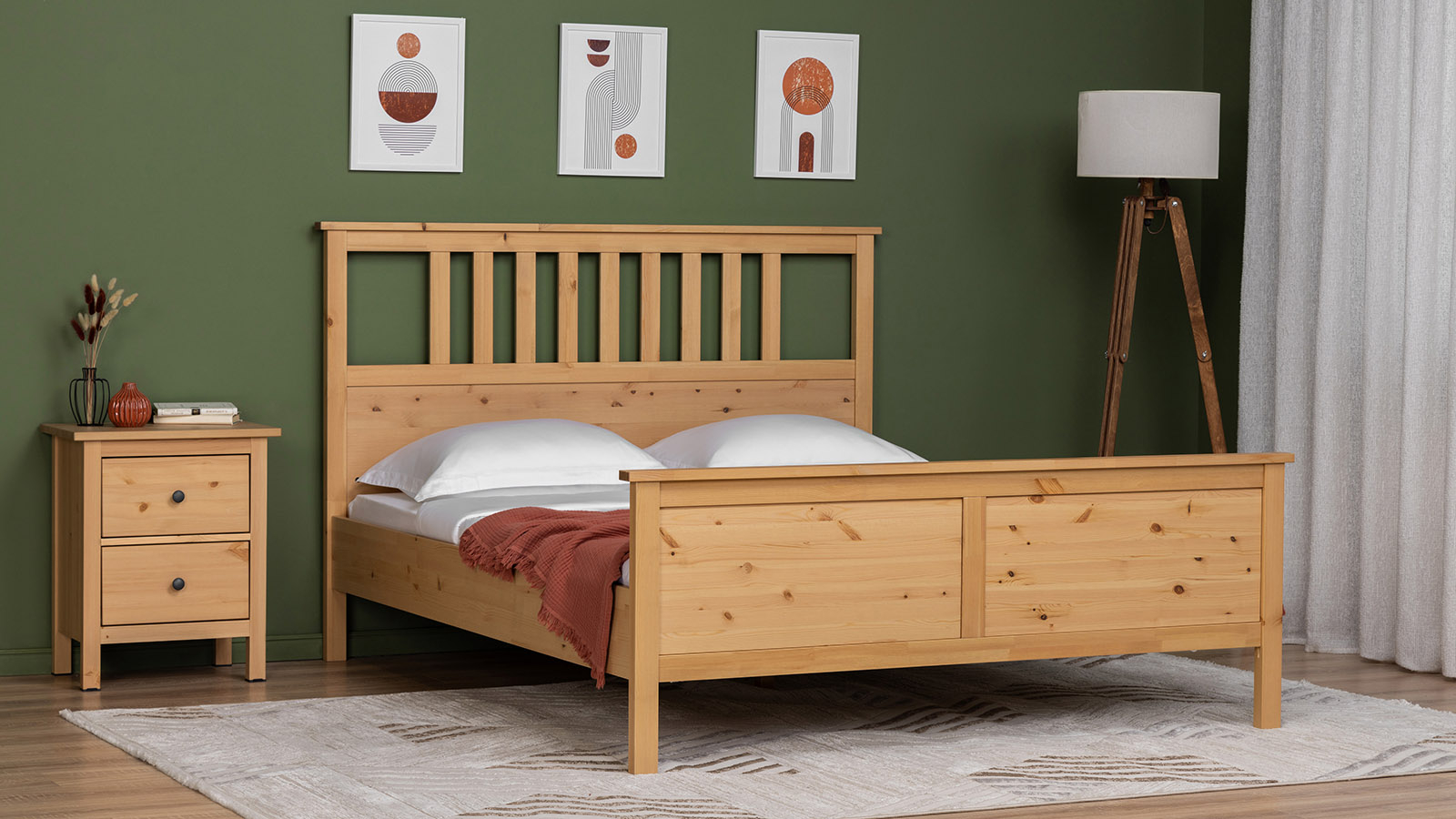 Кровать Terek, цвет Светло-коричневый 160x200 - купить в Озерце