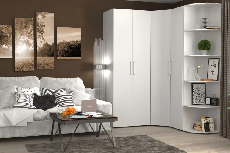 Шкафы Монако (Белый) — Мебель-центр Озерцо