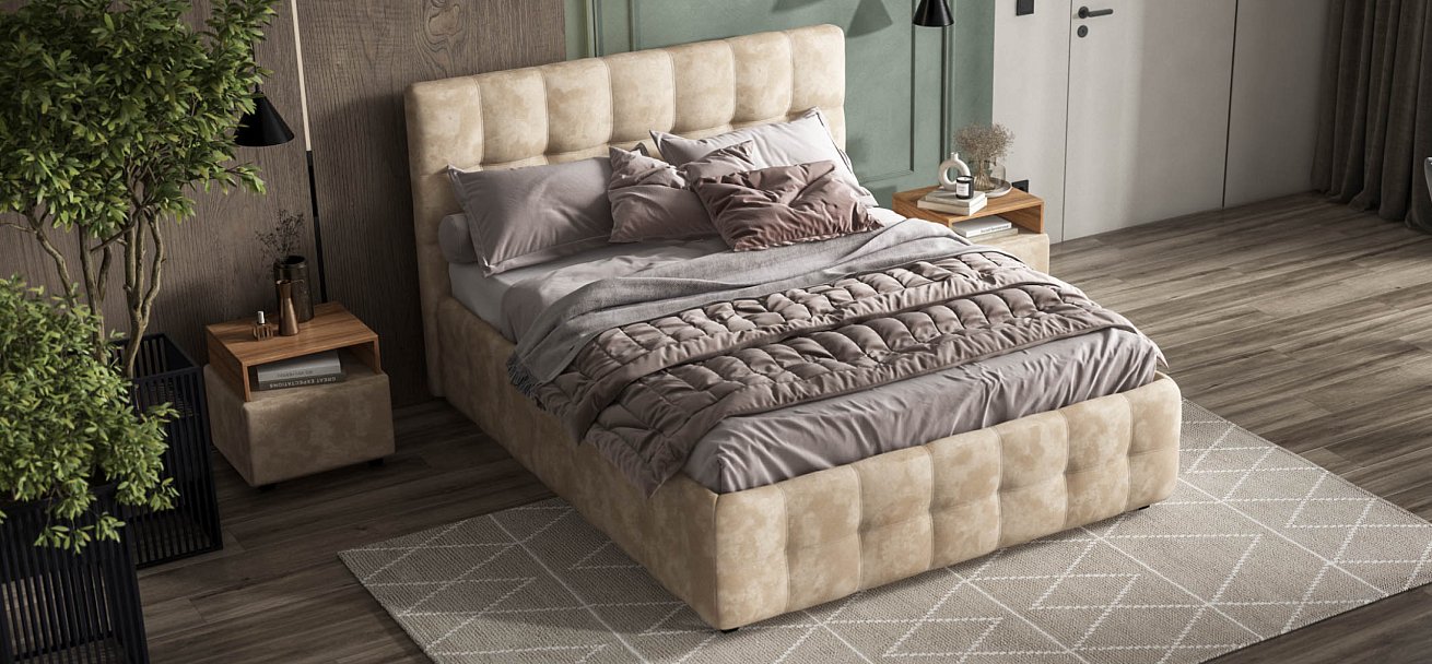 Тумба BOSS Alkantara пепел, Орех Селект — Мебель-центр Озерцо