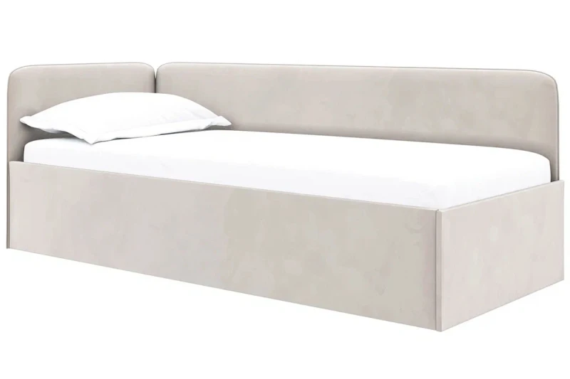 Кровать угловая Джеки с ПМ (122) 90х200 (Бежевый/Newtone light beige) - купить в Озерце