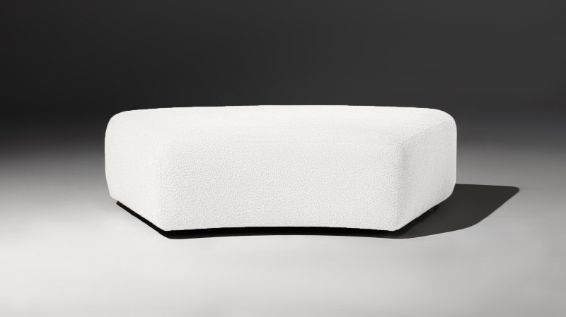 Диван -пуф изогнутый Molto, ткань Alaska 26, 85x155 - купить в Озерце