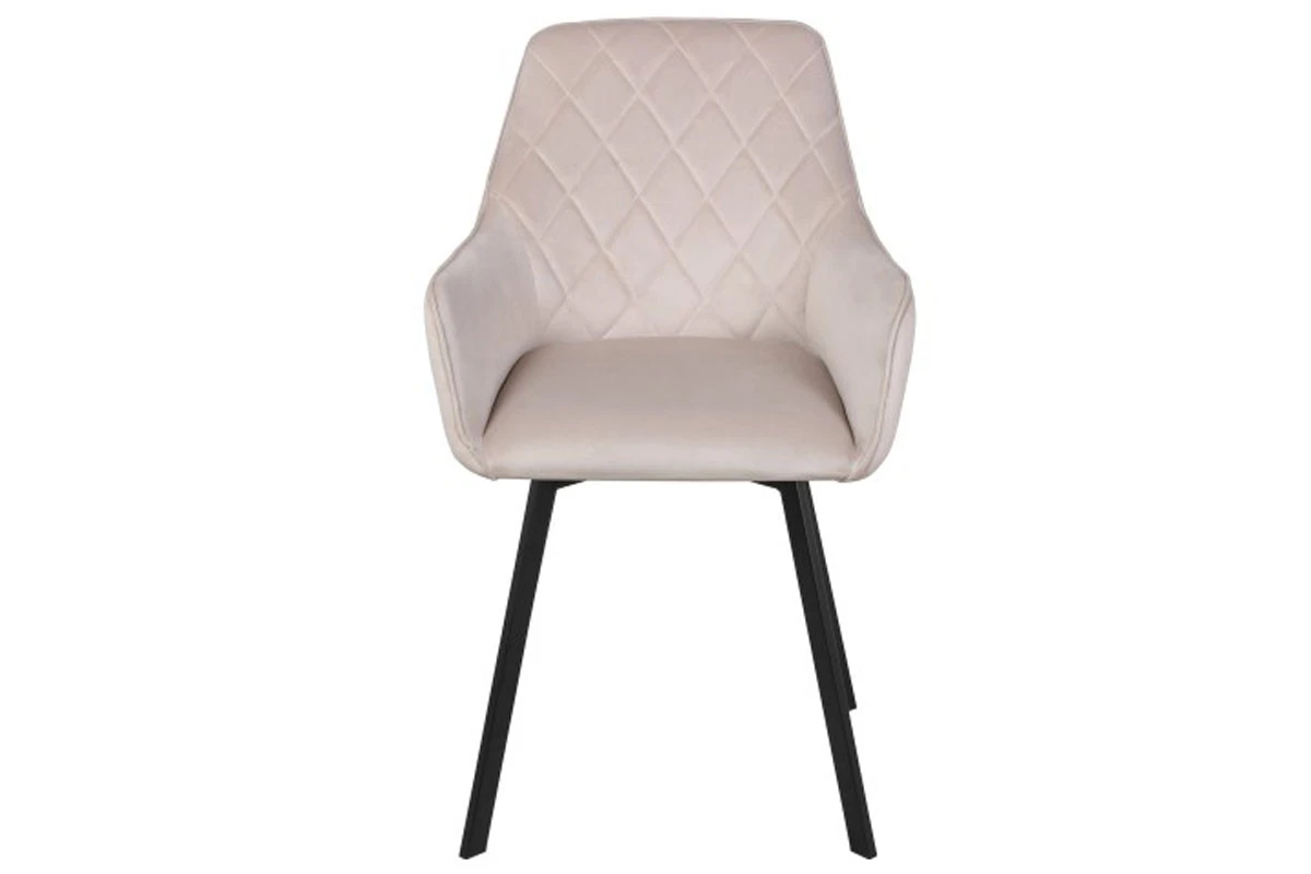 Стул поворотный Бостон (Муар черный/Велюр Velluto 2 бежевый) СРП-156 - купить в Озерце