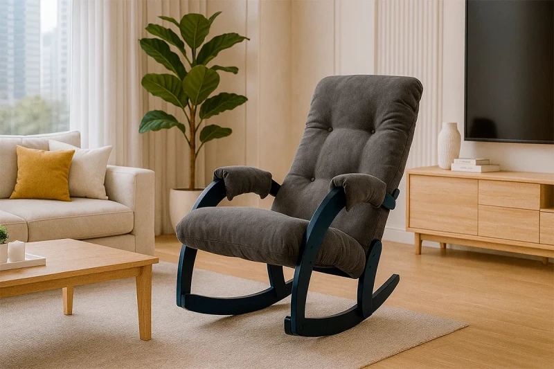 Кресло-качалка Консул (1кор/67) (Verona Antrazite Grey/Венге) — купить в Озерце