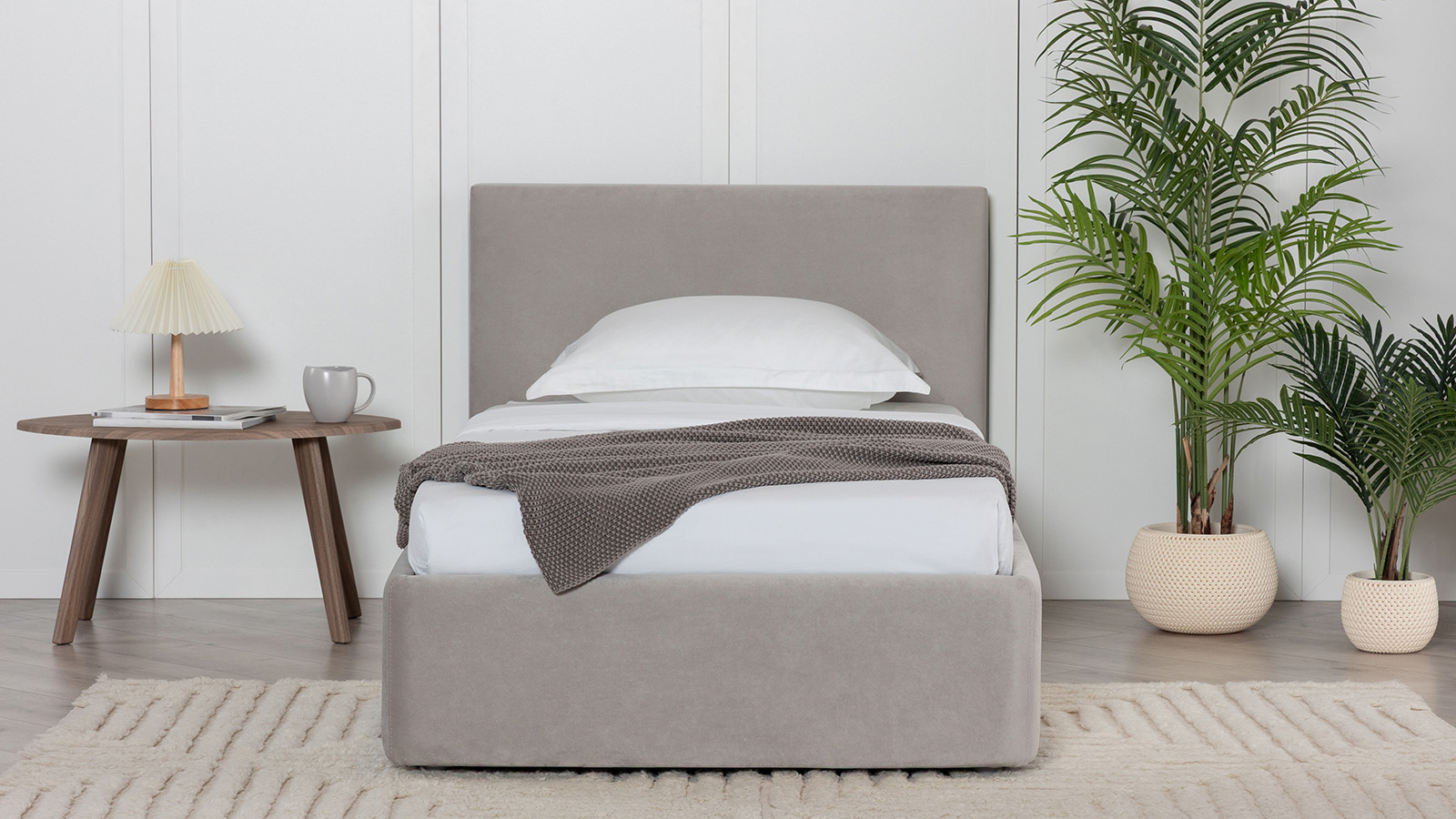 Кровать Mira Nova ткань Casanova Grey 200x200 - купить в Озерце