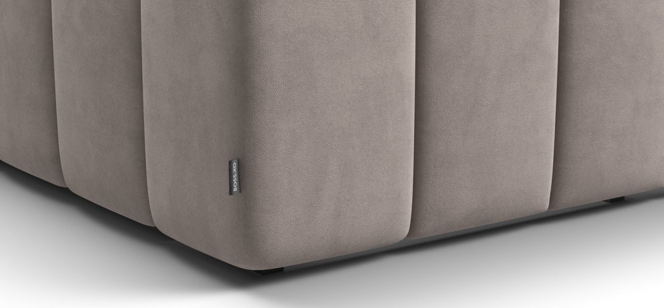 Босс ХО Кровать 180*200 Велюр Монолит латте - купить в Озерце