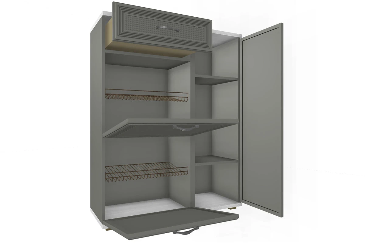 Тумба ТБ-1002-СЯ-СО (Снежный Ясень/Серый Оникс) — Мебель-центр Озерцо