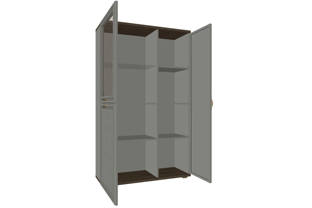 Шкаф многоцелевой ШК-1084-ГТ-СО (Гикори Джексон Темный/Серый Оникс) в мебель-центре Озерцо