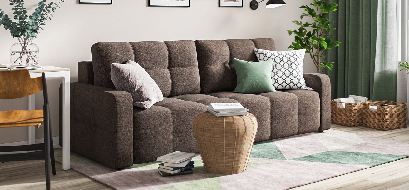 Диван Денди рогожка Malmo шоколад — купить в Озерце