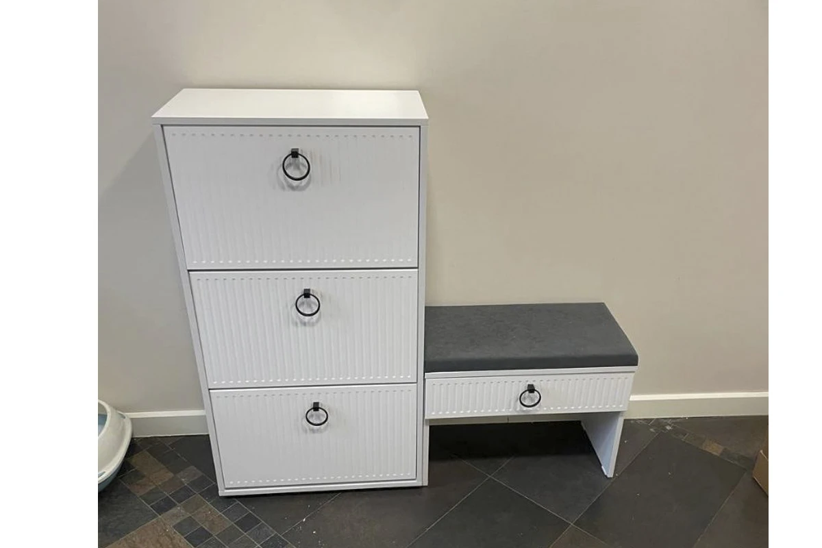 Обувница Шарлиз (Белый) — Мебель-центр Озерцо