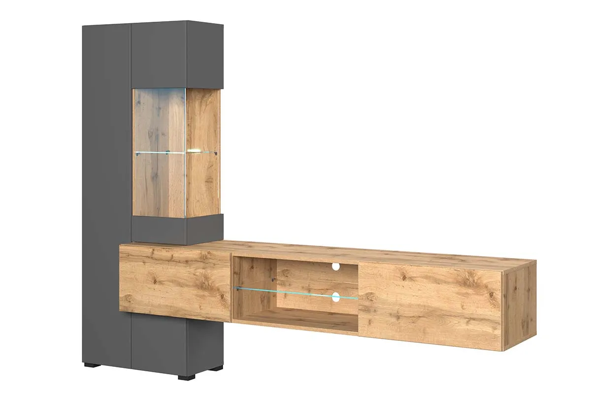 Гостиная Point ТИП-70 Дуб Вотан/Серый графит (71774910) — Мебель-центр Озерцо