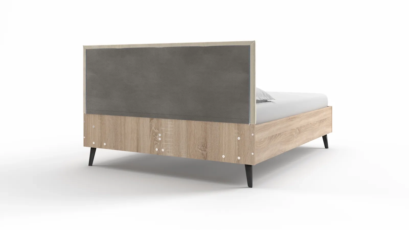 Кровать с подъемным механизмом Nolan, цвет Дуб Бардолино натуральный, ткань Casanova Milk, 140x200 - купить в Озерце