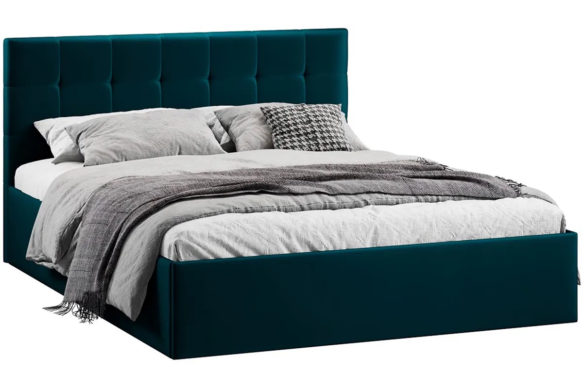 Кровать Джоли Тип 1 с ПМ и заглушиной 160х200 (Велюр/Confetti Izumrud) - купить в Озерце