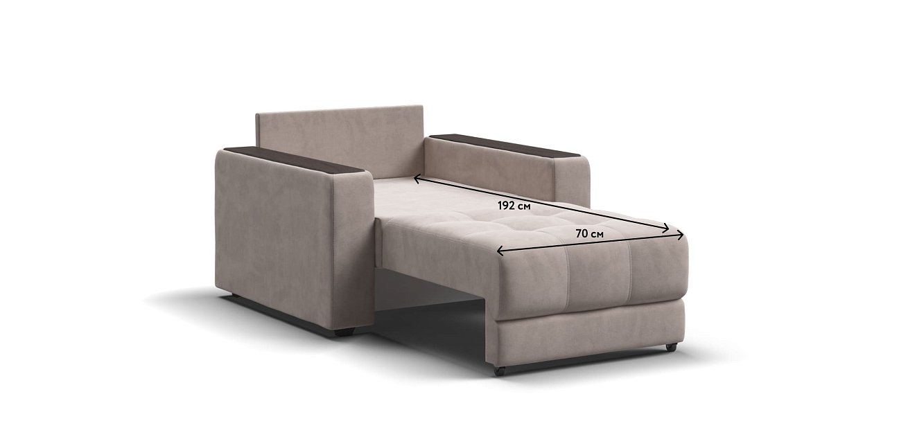 Босс кресло-кровать Велюр Монолит латте — купить в Озерце