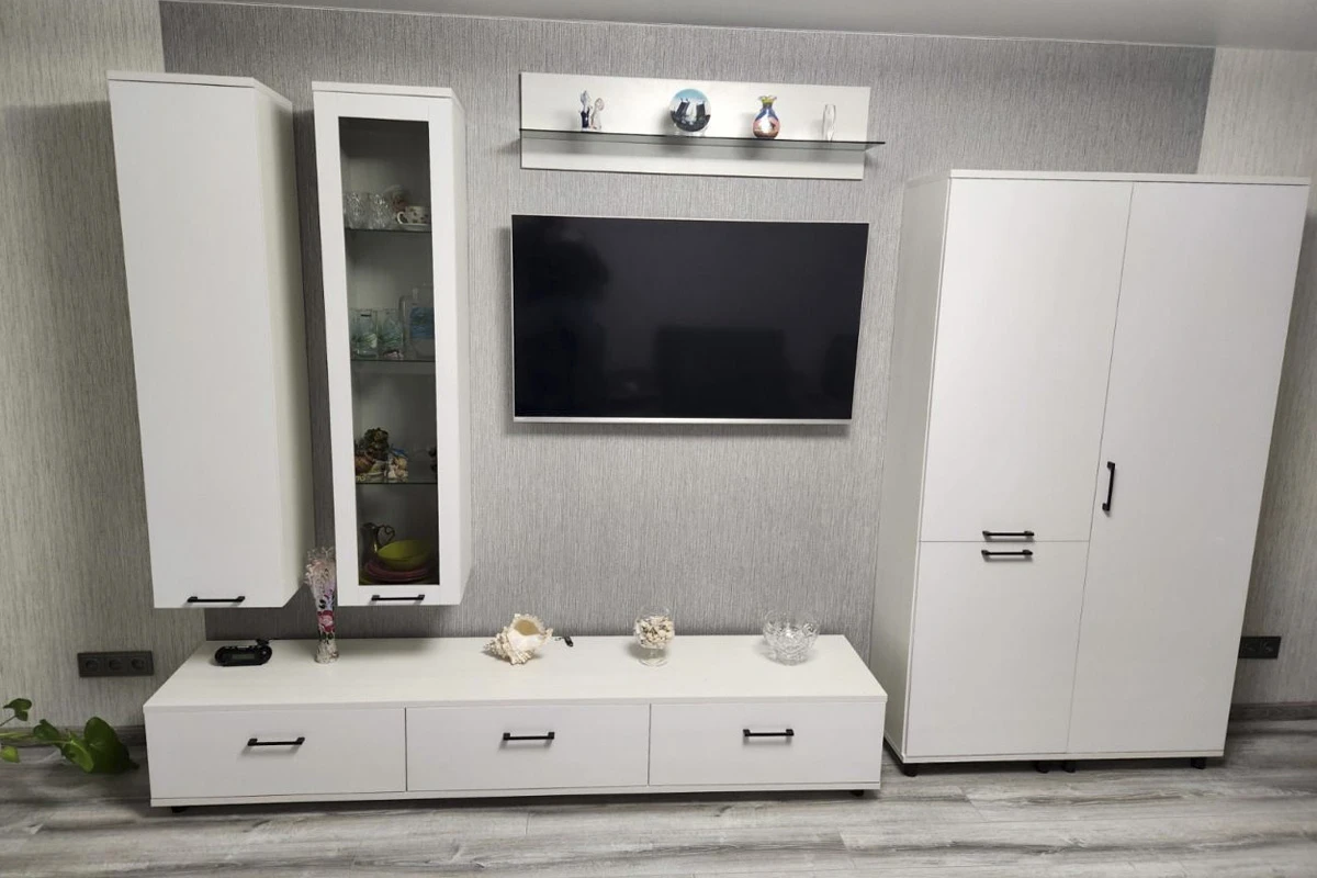 Антресоль АН-5002-СЯ-БГ (Снежный Ясень/Белый Бриллиант Глянцевый) в мебель-центре Озерцо