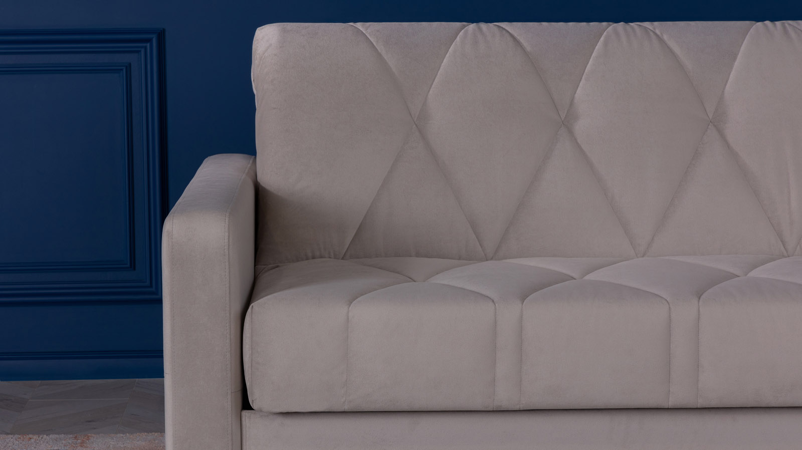 Диван - кровать Domo Pro стежка ромб, ткань Casanova Grey 160x216 — купить в Озерце