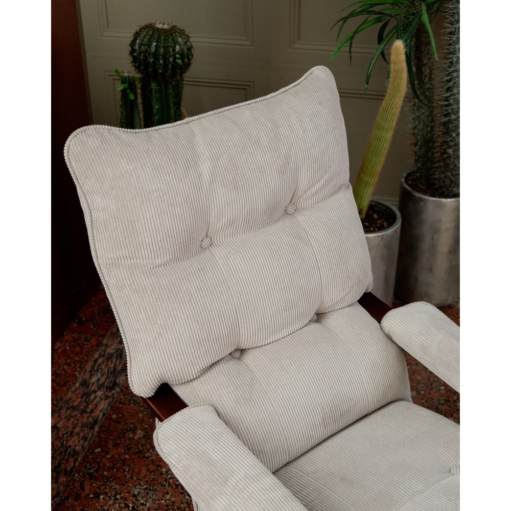 Кресло Пневмо, ткань "Вертикаль", каркас орех — купить в Озерце