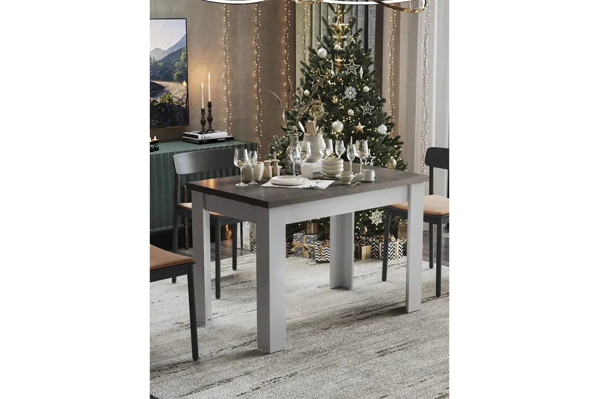 Стол раздвижной Промо тип 4 (Белый/Ателье темный) - купить в Озерце