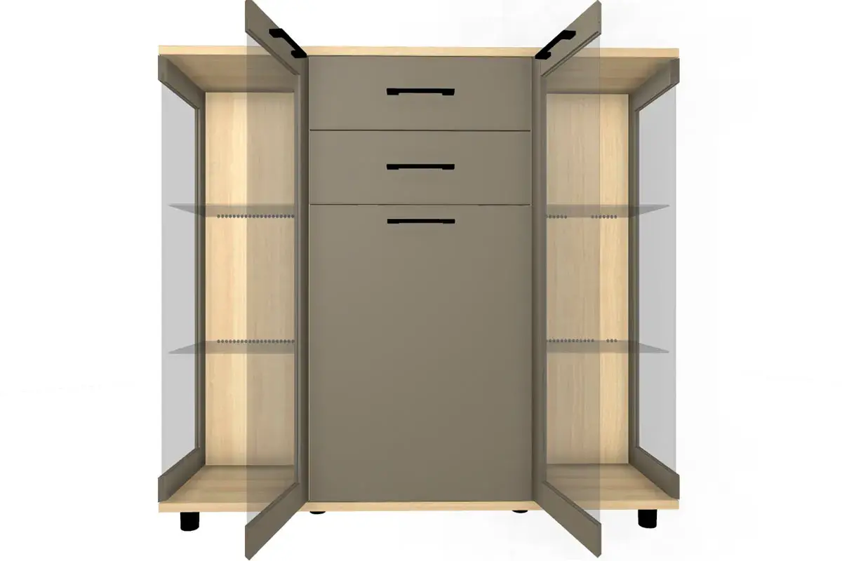 Тумба ТБ-5000-АС-ЛМ (Ясень Асахи/Латте Матовый) — Мебель-центр Озерцо