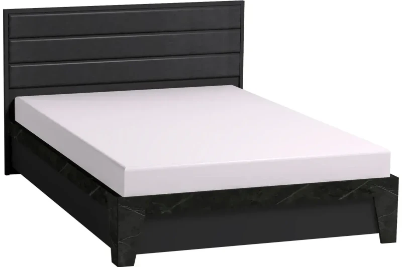 Кровать Айрис 308 Люкс без орт. основания 140х200 (Антрацит / Креатель) - купить в Озерце