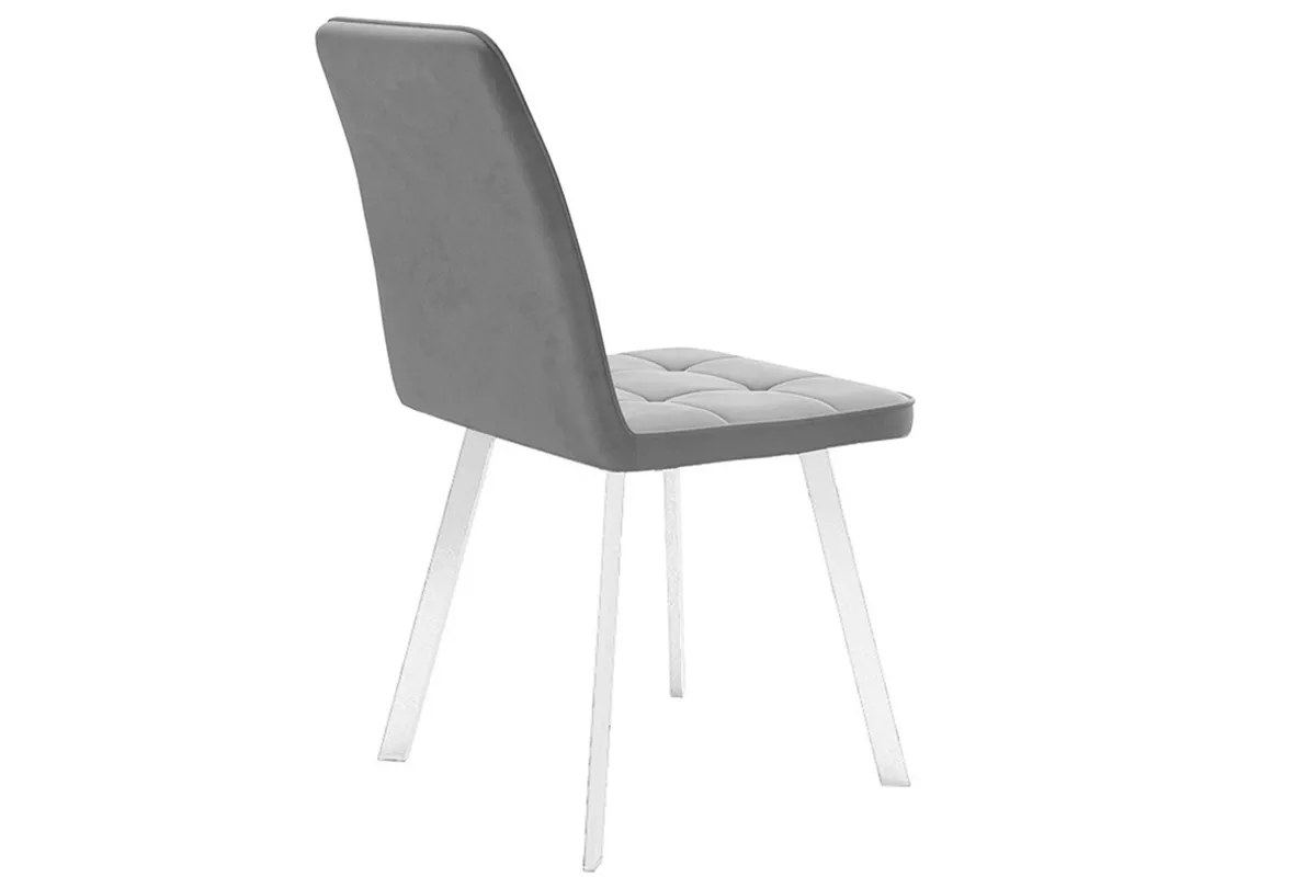 Стул Рони (Белый муар/Микровелюр BRENDY Grey) - купить в Озерце