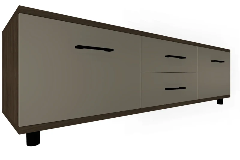 Тумба ТБ-5034-ГТ-ЛМ (Гикори Джексон Темный/Латте Матовый) — Мебель-центр Озерцо