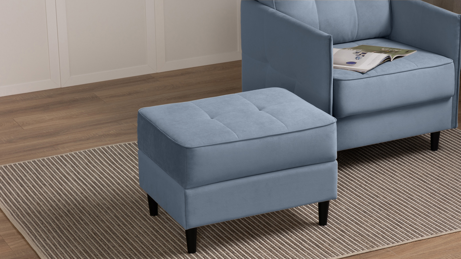 Пуф Amani Pro, Тк. Тк. Casanova Ice 53x68 — купить в Озерце