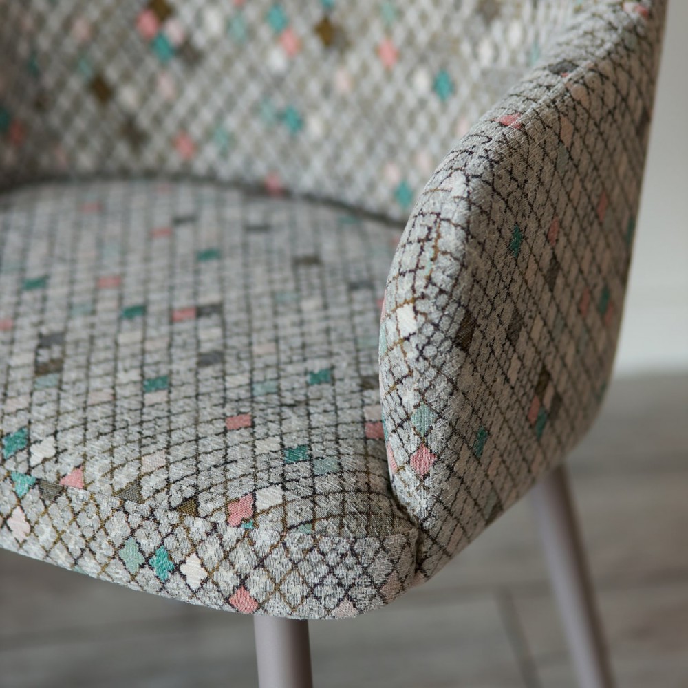 Стул МОНИКА муар розовый/ткань ромб - купить в Озерце