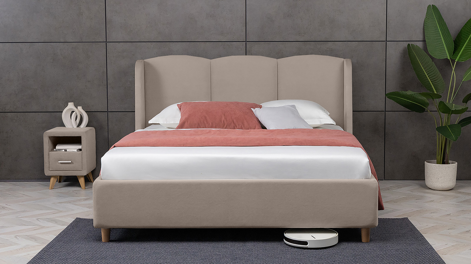 Кровать Milora Nova, Тк. Sky Velvet 03 140x200 - купить в Озерце