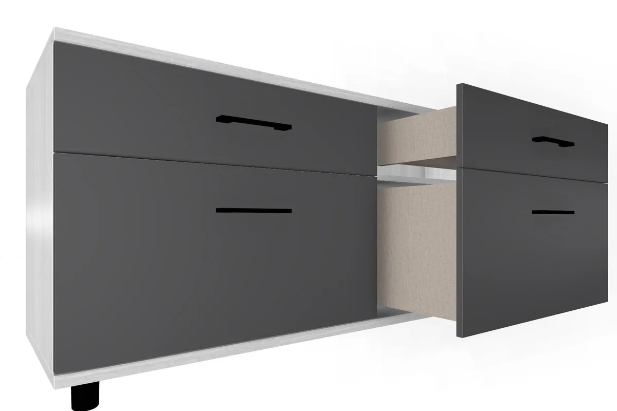 Тумба ТБ-5030-СЯ-АМ (Снежный Ясень/Антрацит Матовый) — Мебель-центр Озерцо