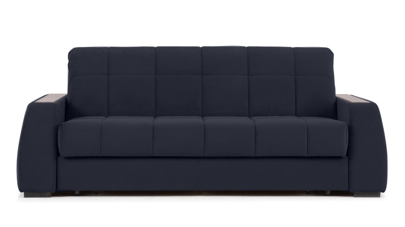Диван - кровать Domo Pro с полками цвета ясень, стежка квадрат, ткань Casanova Scandy 140x216 — в мебель-центре Озерцо