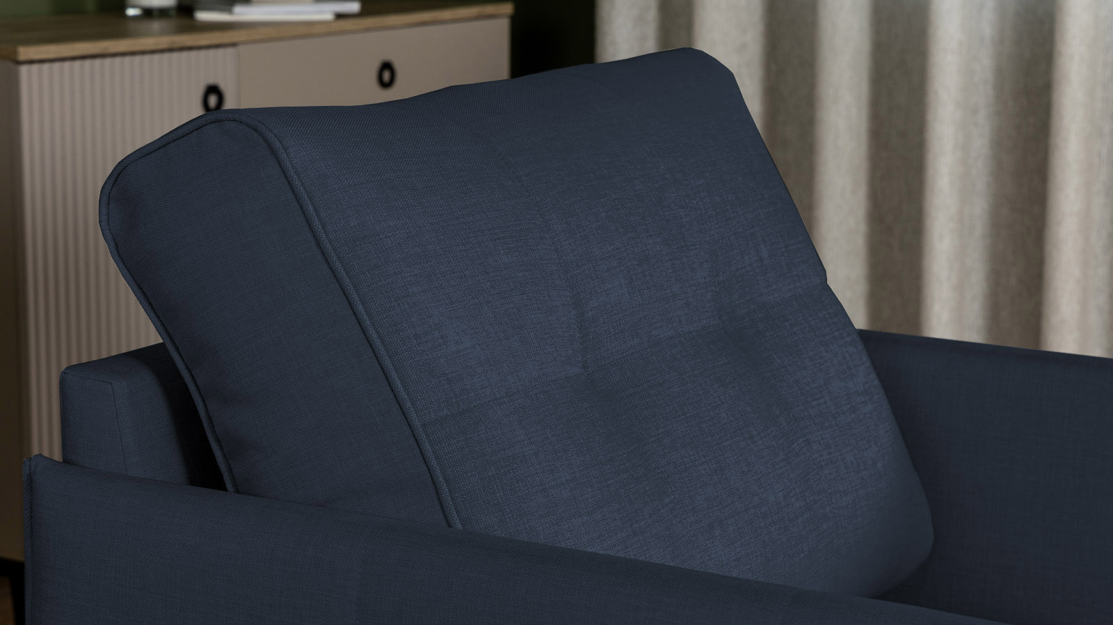 Кресло Amani Pro, Тк. Lidot blue (подлокотник: 5 см) 73.5x89 — купить в Озерце