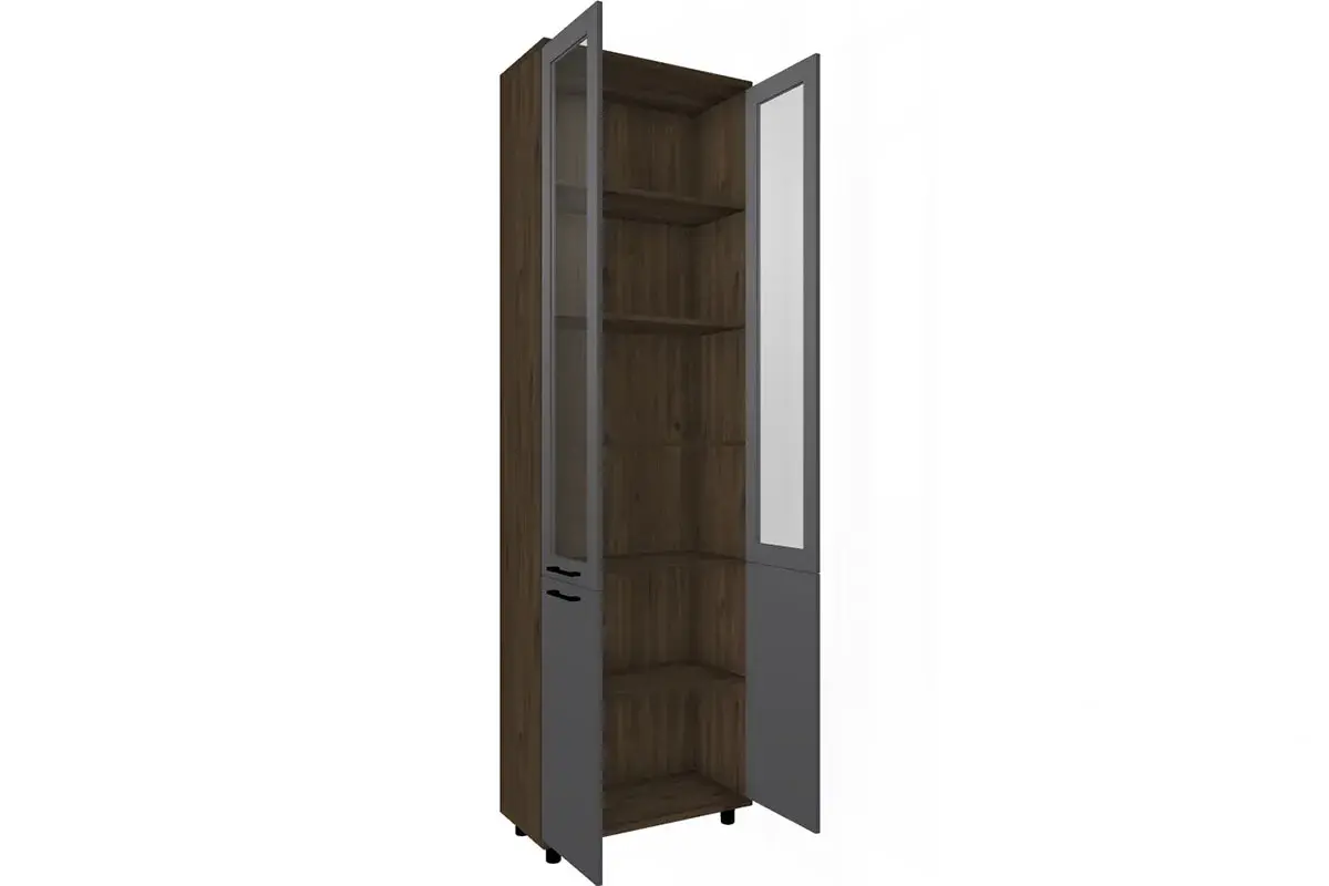 Шкаф многоцелевой ШК-5035-ГТ-АМ (Гикори Джексон Темный/Антрацит Матовый) в мебель-центре Озерцо