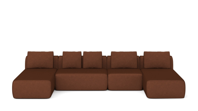 Диван модульный Molto, 4 секционный, 170+125+85+170+85+125+85+85, ткань Galaktika grap 57 — купить в Озерце