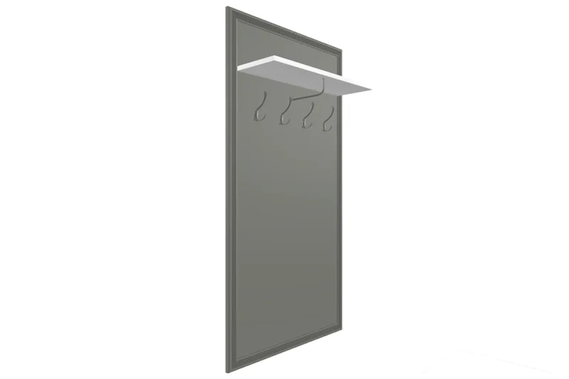 Вешалка ВШ-1002-СЯ-СО (Снежный Ясень/Серый Оникс) — Мебель-центр Озерцо