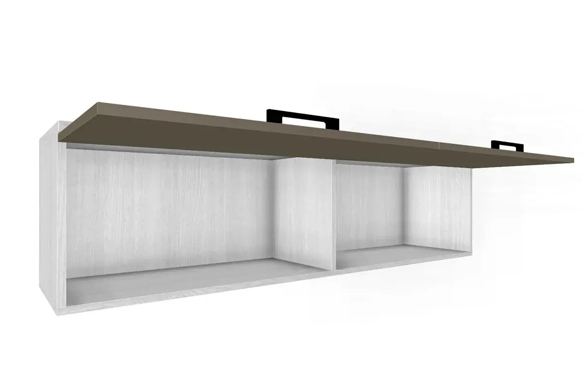 Антресоль АН-5043-СЯ-ЛМ (Снежный Ясень/Латте Матовый) в мебель-центре Озерцо