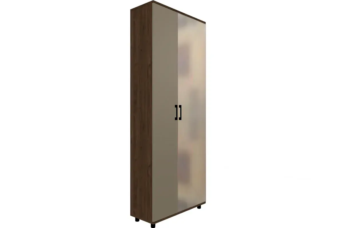 Прихожая Грейс комплект 8 (Гикори Джексон Темный/Латте Матовый) — Мебель-центр Озерцо