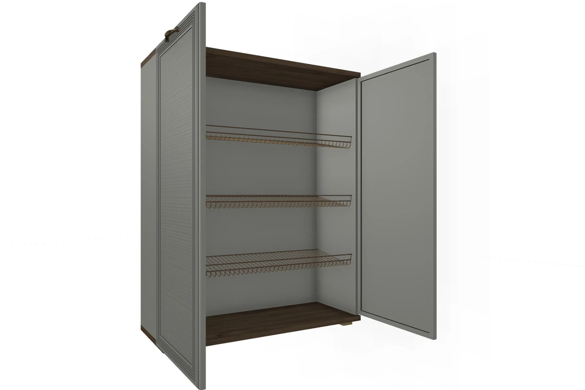 Готовый комплект для прихожей Карина ПК-1003-ГТ-СО (Гикори Джексон Темный/Серый Оникс) — Мебель-центр Озерцо