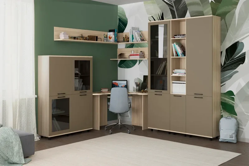 Детская Грейс композиция 6 (Ясень Асахи/Латте Матовый) — Мебель-центр Озерцо