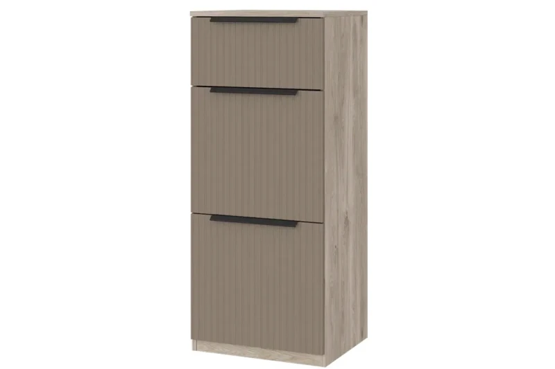 Тумба для обуви Астория 12 (Дуб кастелло серый / Грей софт) — Мебель-центр Озерцо