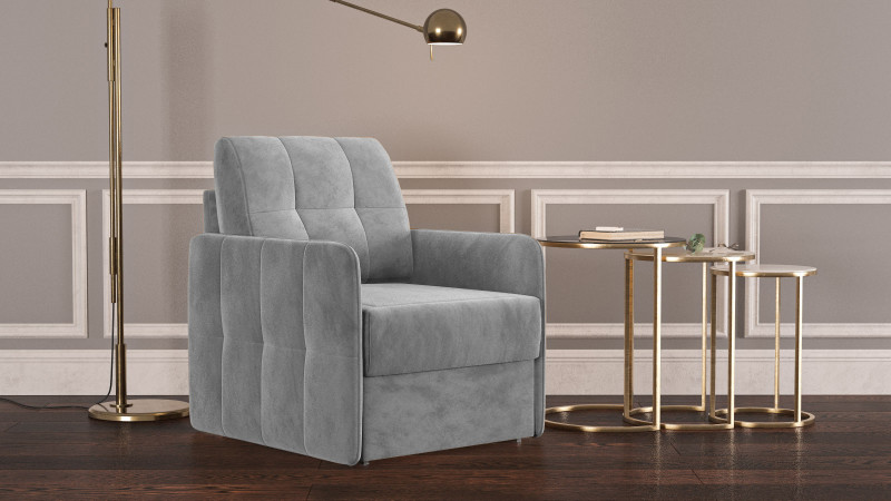Кресло-кровать LOKO Sky velvet 16 с узкими подлокотниками 82x91 — купить в Озерце
