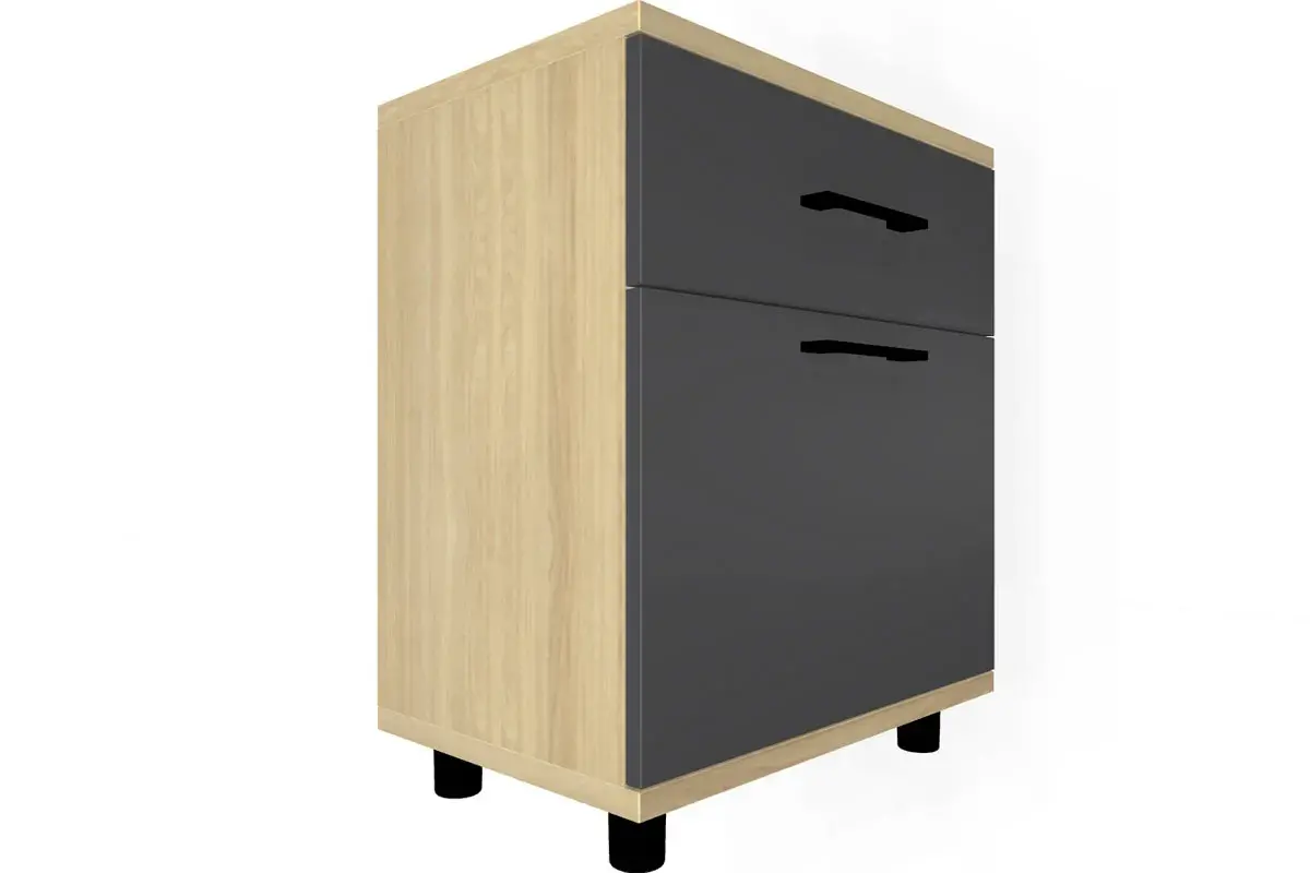 Прихожая Грейс комплект 5 (Ясень Асахи/Антрацит Матовый) — Мебель-центр Озерцо