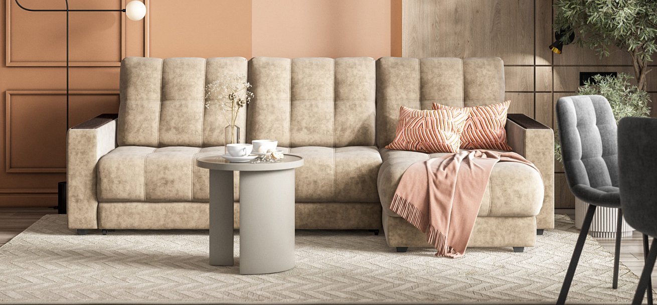 Угловой диван BOSS 3.0 Classic XL Велюр Роял тауп — купить в Озерце