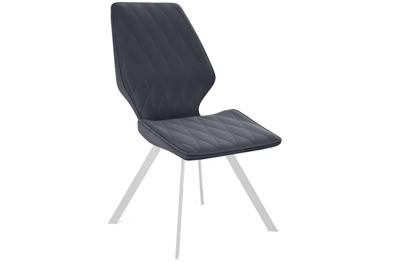 Стул Матэо (Белый муар/Микровелюр BRENDY Graphite) - купить в Озерце