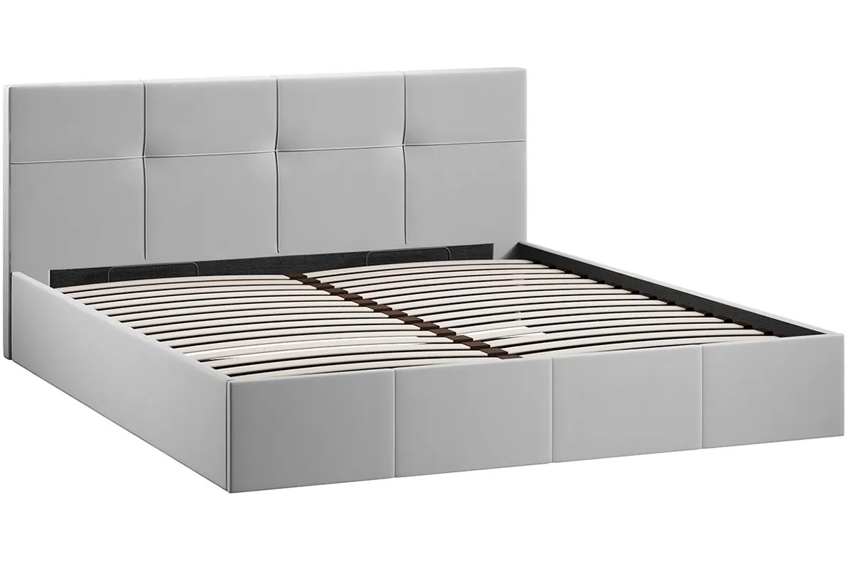 Кровать Лора с ПМ и заглушиной 180х200 (Велюр / Confetti Silver) - купить в Озерце